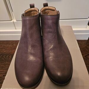 Men's Purple Leather Ankle Boots